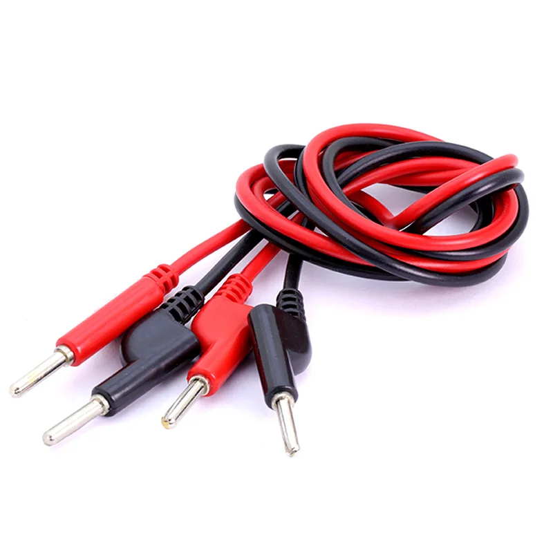 2pcs Dual Test Line Silicone Banana Plug Test Probe Lead Wire Cable Copper for electrical laboratory