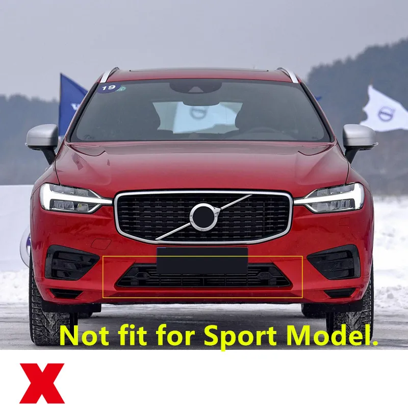 Для VOLVO XC60 2018 2019 нержавеющая сталь передний нижний бампер модлинг полосы Накладка