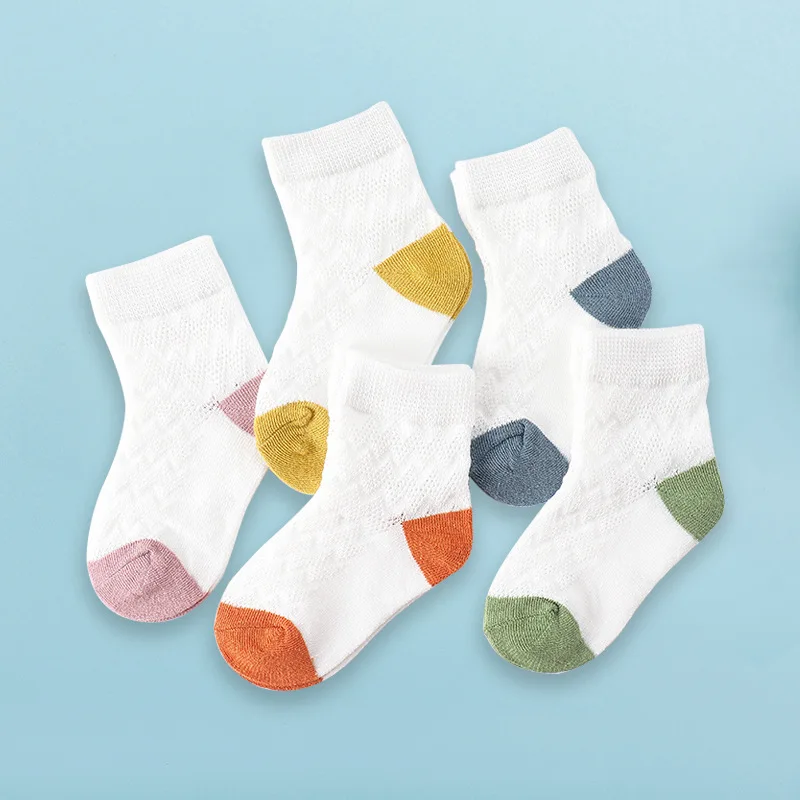 5 парт/Лот детские носки летние сетчатые тонкие для мальчиков девочек с