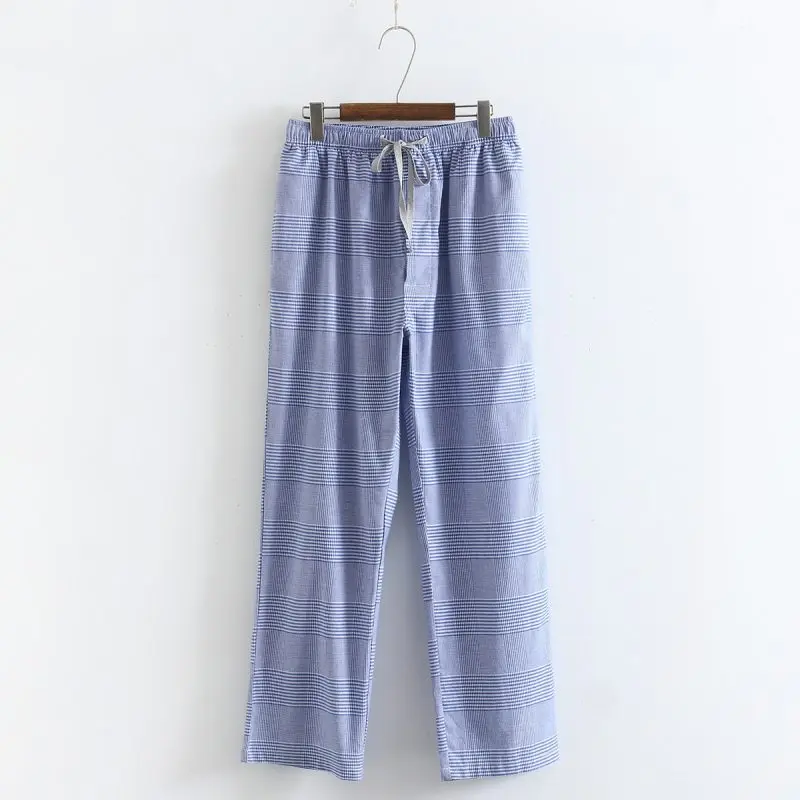 2019 Весна Лето Плюс Размер домашние брюки Мужская Повседневная Пижама клетчатая