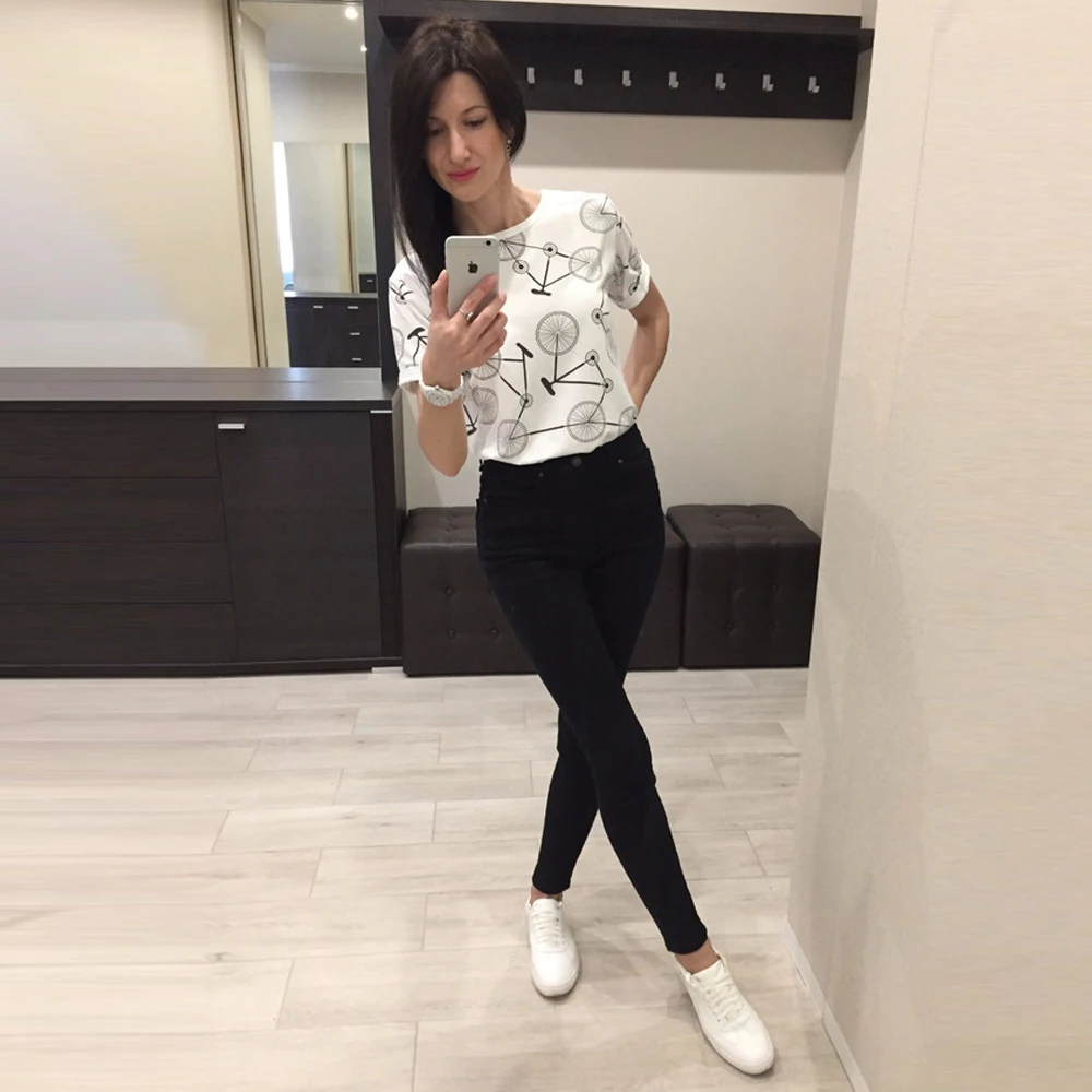 Узкие джинсы Alice & Elmer женские для девочек с высокой талией эластичные брюки