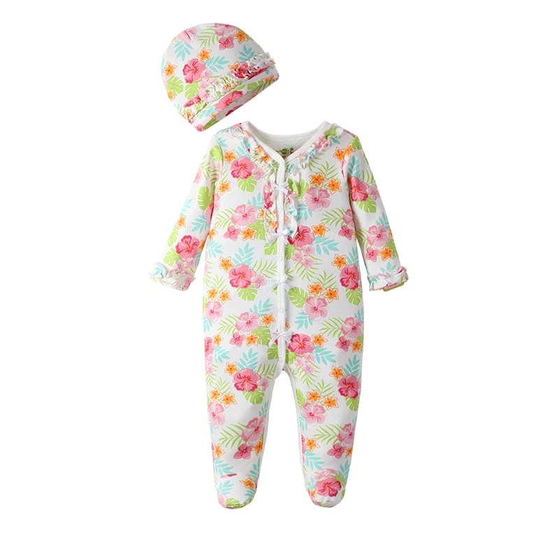 Симпатичный Детский комбинезон для новорожденных 2 шт./компл. 100% хлопок Детская