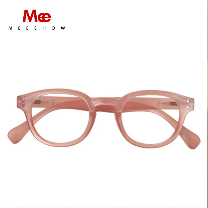 PINK Meeshow очки для чтения, женские очки с оправой, розовые ретро очки, летняя мода, европейский стиль+ 1,5+ 2,0+ 2,5+ 3,0 1513 - Цвет оправы: PINK