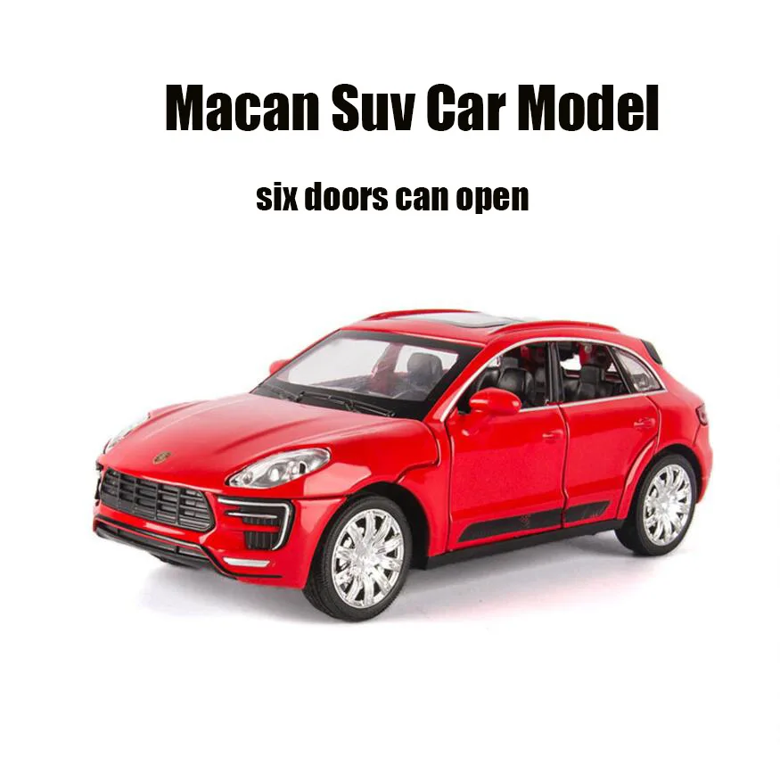 1:32 Toy Car Macan SUV Metal Alloy Diecasts &amp Vehicles Model Miniature Scale Toys For Children | Игрушки и хобби