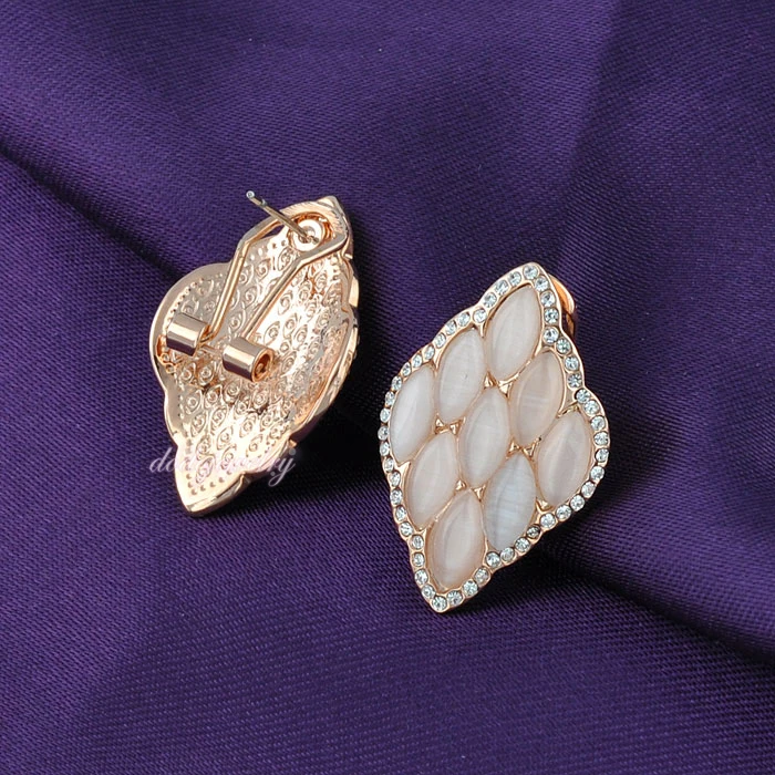 Cat's Eye Austrain Crystal Stud Earrings Fashion Jewelry Elegant Earring Lady Wedding Gift E291 | Украшения и аксессуары