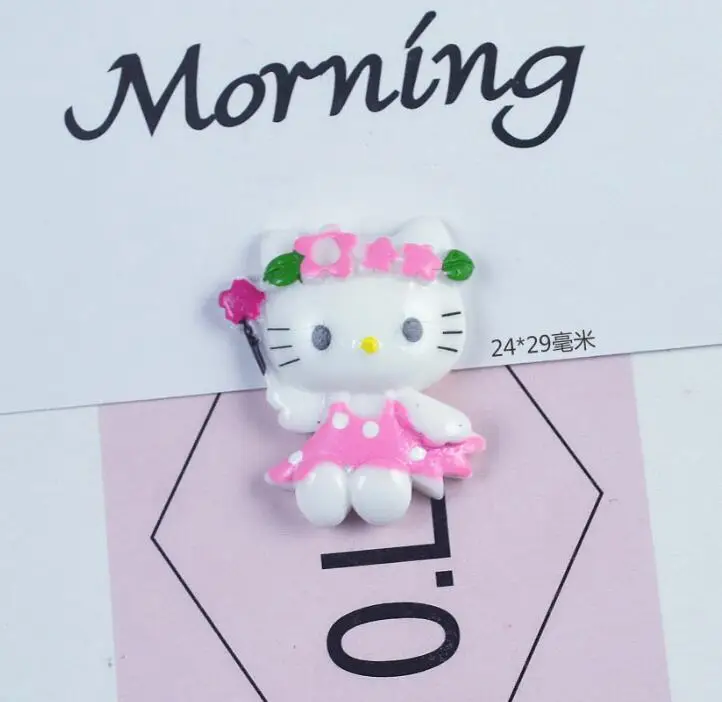 Kawaii плоские "сделай сам" Кошка смолы кабошоны с плоской обратной стороной скрапбукинг украшения ремесла для волос Лук центр очарование - Цвет: 07