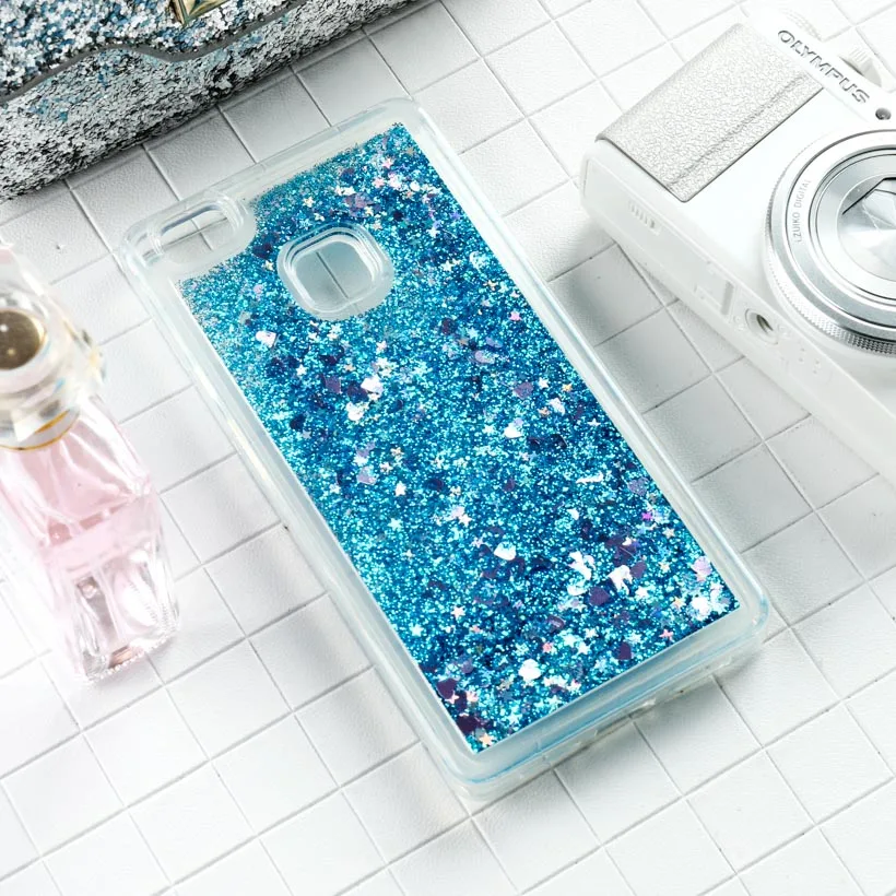 Чехол с динамической жидкостью для huawei P8 P9 Lite P10 PLUS, чехол с блестящим Бампером для Honor 8 Lite Pro 6X 5X 4x Nova 2 mate 9 G8, чехлы