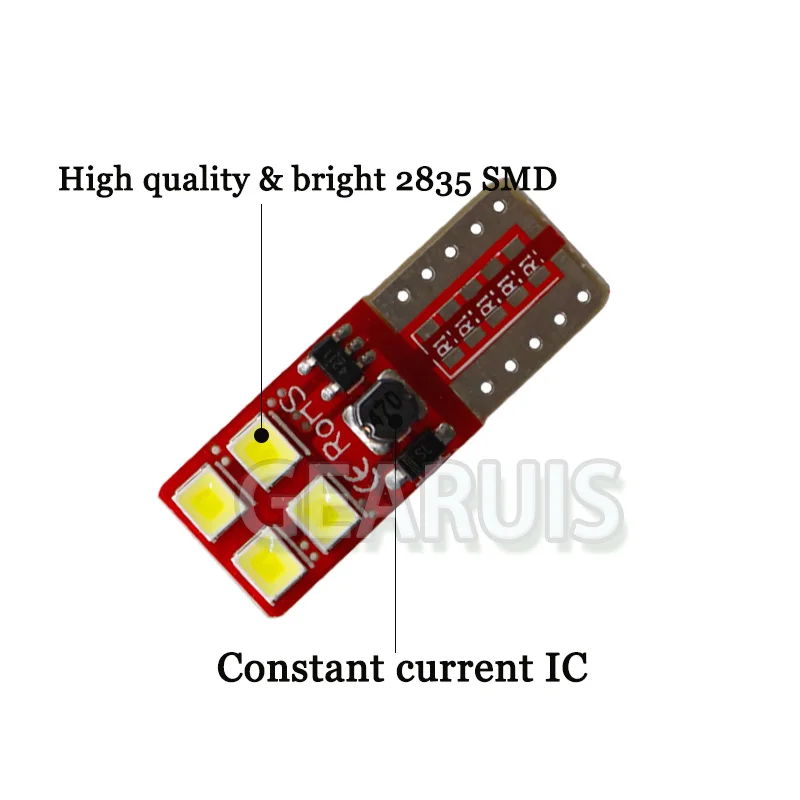 4 шт. T10 Canbus 2835 0 18 Ампер без ошибок 8 SMD LED полярности 194 168 автомобильные номерные