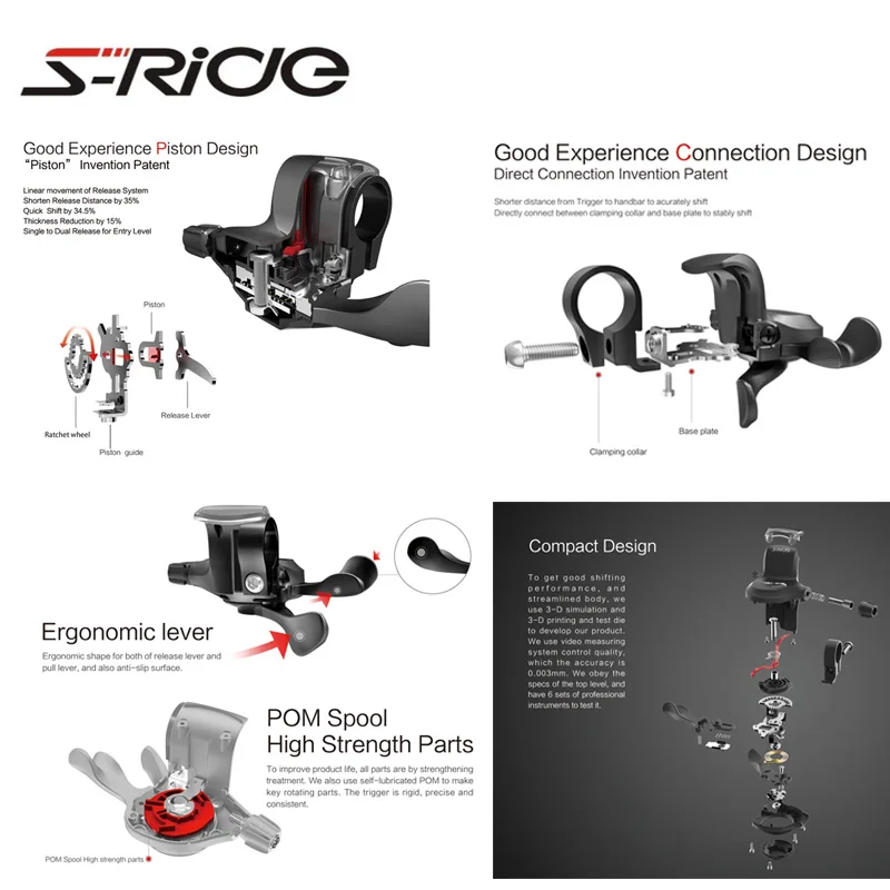 S-Ride триггер для горного велосипеда Shifters 3x10 скоростей велосипедные MTB рычаги