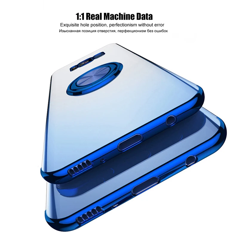 Прозрачный чехол с покрытием для samsung Galaxy S8, S9, S10, Note 8, 9, 10 Plus, J4, J6, A7,, J7 Prime, магнитное кольцо, силиконовый мягкий чехол