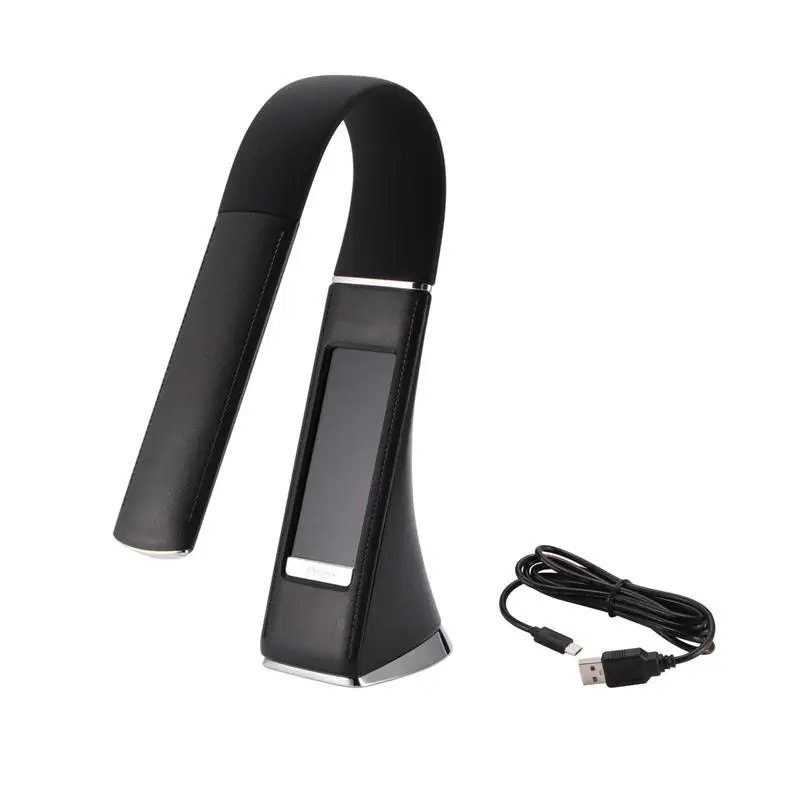 USB Black Настольный календарь, лампа, кожа, текстура, складной, затемнение, ЖК-дисплей, контрольный стол, деловой светодиодный Б - Цвет корпуса: USB Black