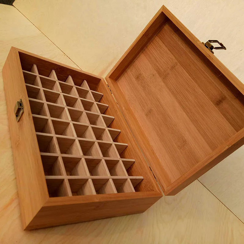 Высококачественный бамбуковый ящик для эфирных масел с 40 сетками DIY защитный деревянный чехол для хранения художественного декоративного орнамента