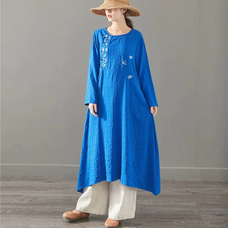 SCUWLINEN 2019 женское весенне-осеннее платье с круглым вырезом Винтаж жаккардовая