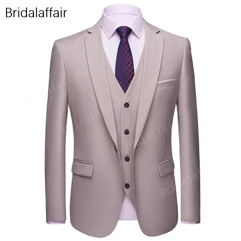 same as image Замечательные мужские костюмы Slim Fit последние формальные розовые мужские смокинги мужские s свадебные костюмы для выпускного вечера 3 шт рабочая одежда костюм(куртка+ брюки+ жилет - Цвет: same as image