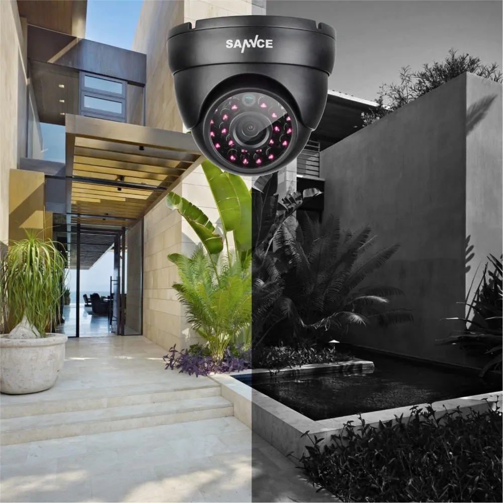 SANNCE AHD 720 P 4 шт 1200TVL купольная CCTV камера люкс 1.0MP Водонепроницаемая ИК-камера ночного видения для системы наблюдения комплект BC