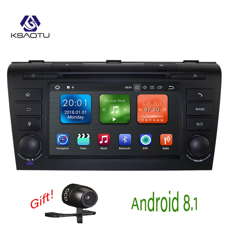 KSAOTU 7 &quotDAB + 4G Android 8 1 автомобильный DVD плеер SD GPS для MAZDA 3 2004 2009|Автомагнитолы| |