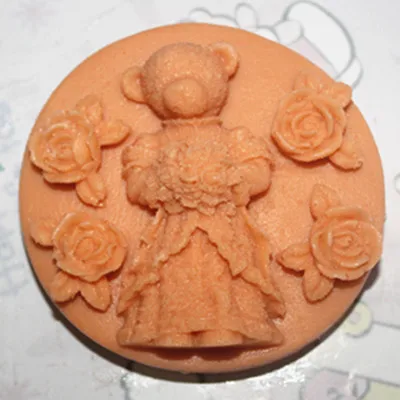 C248 Медведь Miss Art силиконовая форма для мыла DIY формы ручной работы|silicone soap mold|craft