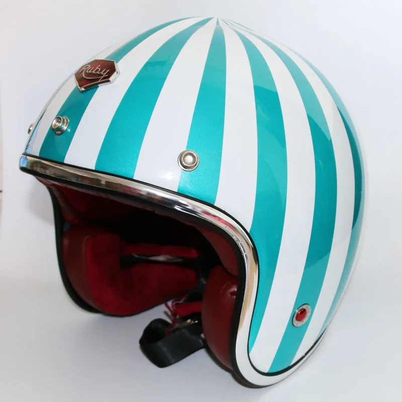 Горячая Мотокросс Шлемы (7 видов цветов) MASEI ruby Винтаж шлем 3/4 открытым лицом