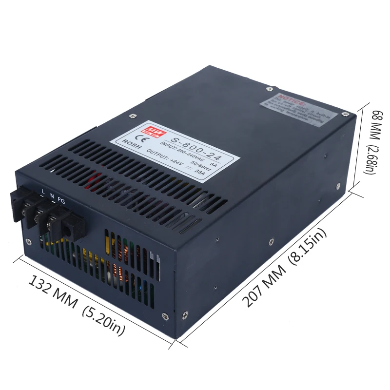 

LED lamp beads high power DC voltage regulator transformer 220V to 24V33A800W switching power supply S-800-24