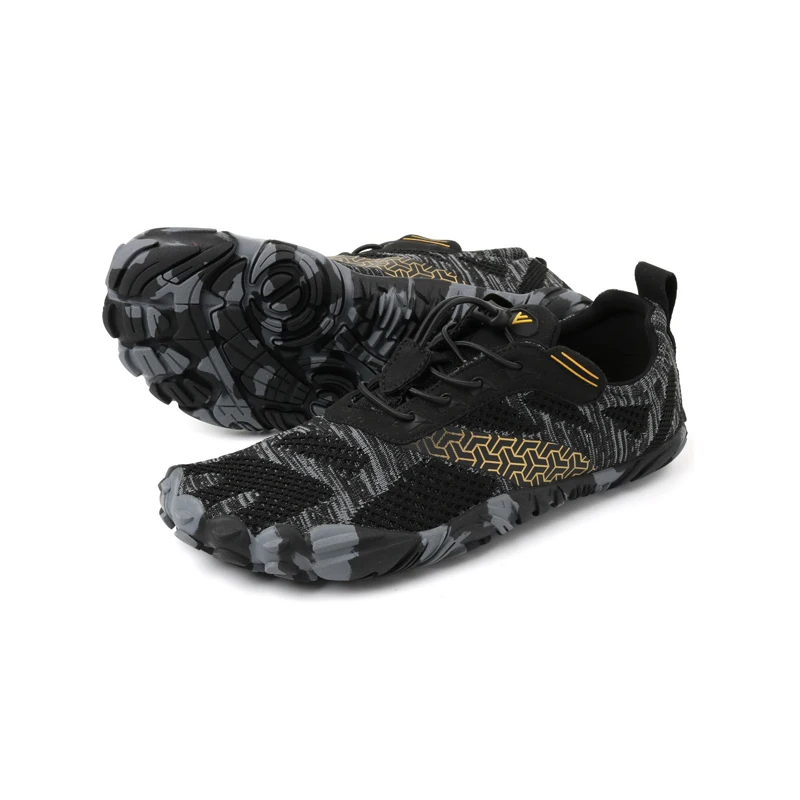 Hot Sale Men Aqua Shoes Summer Breathable Non Slip Five Toe Shoes High Quality Indoor Yoga Unisex Couple Footwear - Цвет: Хаки