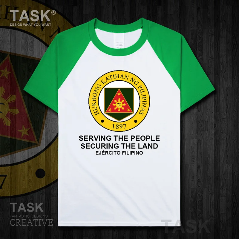 Армейская Филиппинская футболка Новые Топы Мужская Военная Тактическая