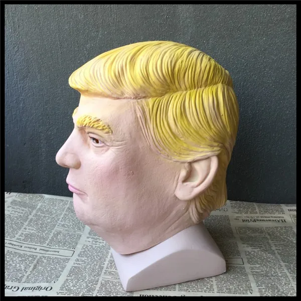 Маска Дональда Трампа для взрослых, латексная, Реалистичная, маска США, магнат, Дональд Трамп, маска на голову для лица, вечерние, косплей