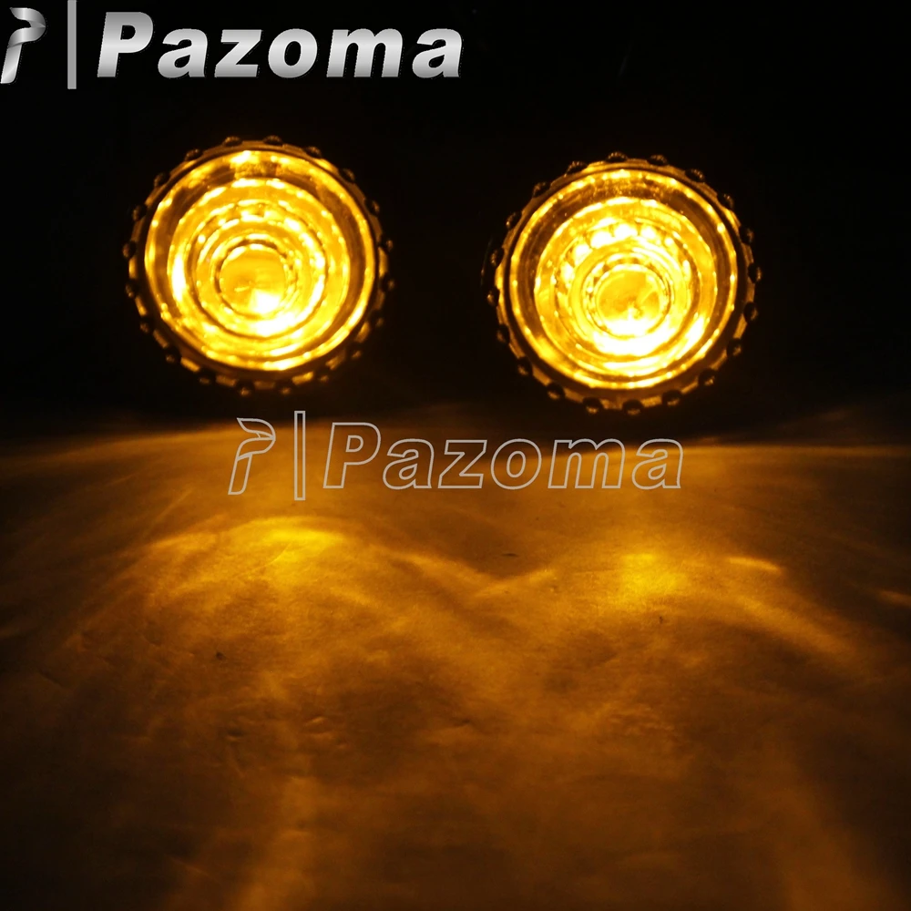 Запчасти для мотоцикла черный Янтарный светодиодный указатель поворота