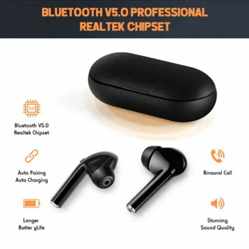 Bluetooth 5 0 гарнитура TWS беспроводные наушники в ухо мини стерео с зарядным боксом 400
