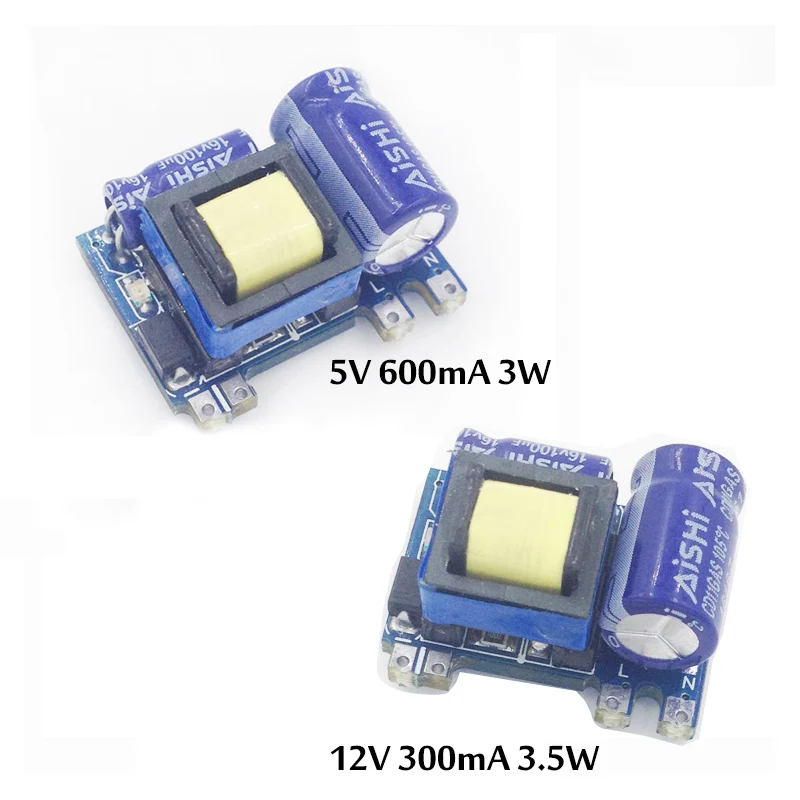 AC DC 12V 300mA / 5V 600mA изолированный импульсный модуль питания понижающий с регулятором
