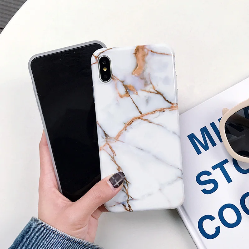 Lovebay мраморный чехол для iPhone XS Max 7 8 6 6s Plus X XR XS мягкий IMD задняя крышка чехол для телефона силиконовый камень текстура для iPhone 6 7