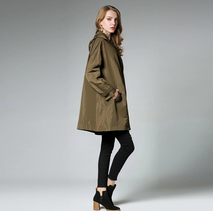 Женская одежда сплошной цвет с длинным рукавом Новое Женское пальто капюшоном