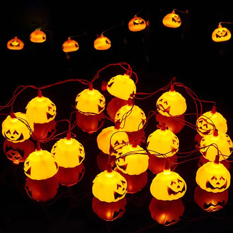 1 шт./лот украшения для вечерние светодиодная гирлянда Pumkin со штепсельной вилкой