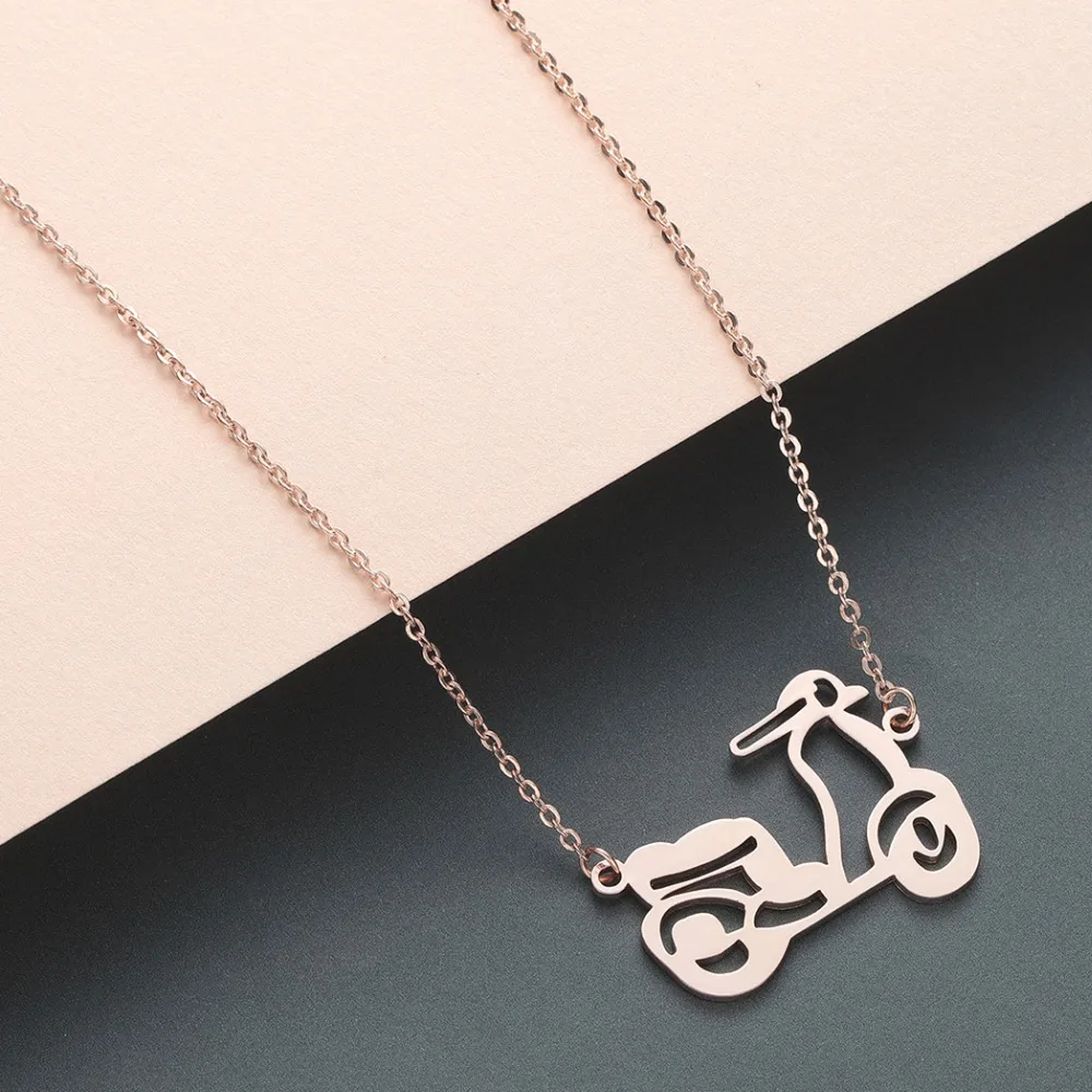 Chereda ожерелье из нержавеющей стали Форма автомобиля Забавный минималистский