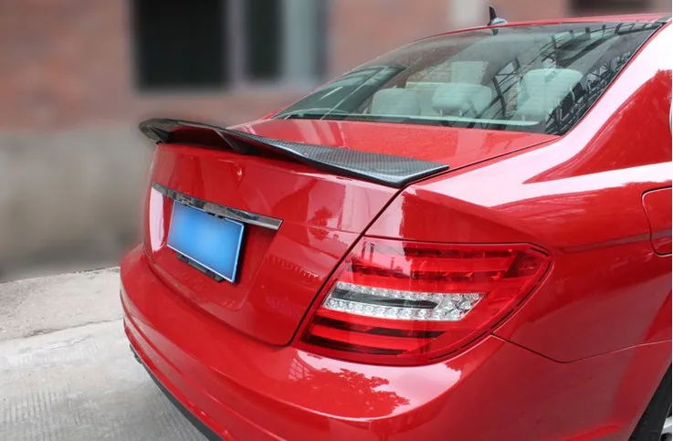 Спойлер для Benz c class W204 R STYLE 4-дверный седан C63 C180 C200 C260 задний спойлер из