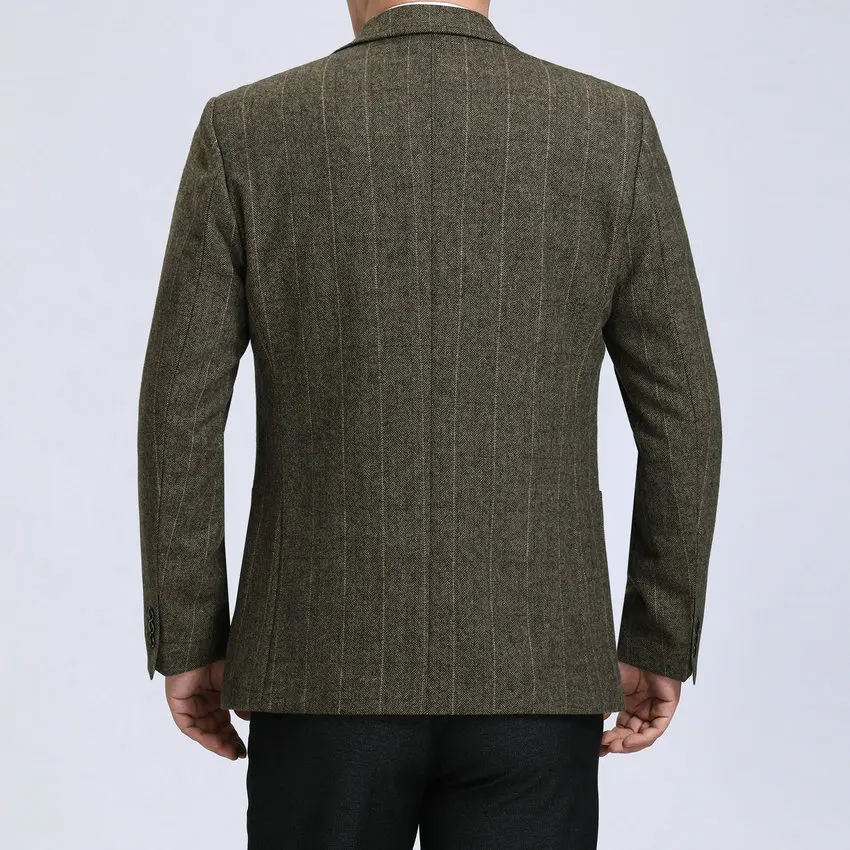 Китаец Повседневное Блейзер верблюд Темно-серый пиджак Для мужчин smart для отдыха