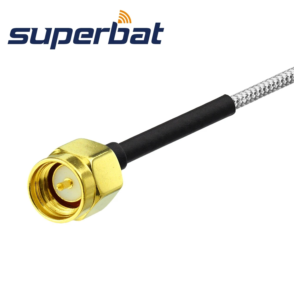 Полугибкий Радиочастотный кабель в сборе с SMA разъемом 6 ГГц RG405 15 см|sma|sma reverse polarity