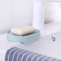 bathroom clean draining soap dish storage organizer tray holder plastic rack sucker anti slide soaps box 12 392 6cm