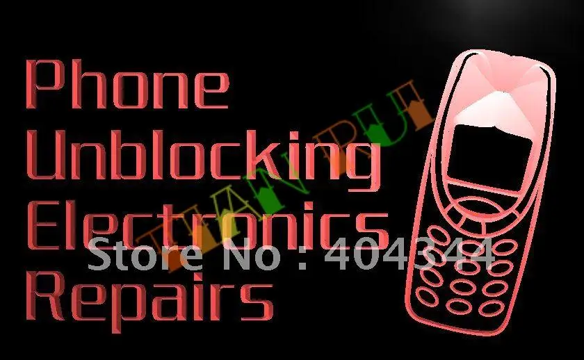 

LB160- Phone Unblocking Electronics Repairs Light Sign