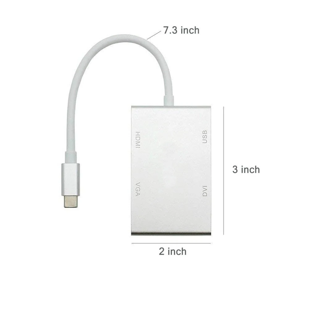 HD видео Организатор USB 3 1 к HDMI Type-C VGA DVI концентратор TYPE-C адаптер подходит для всех