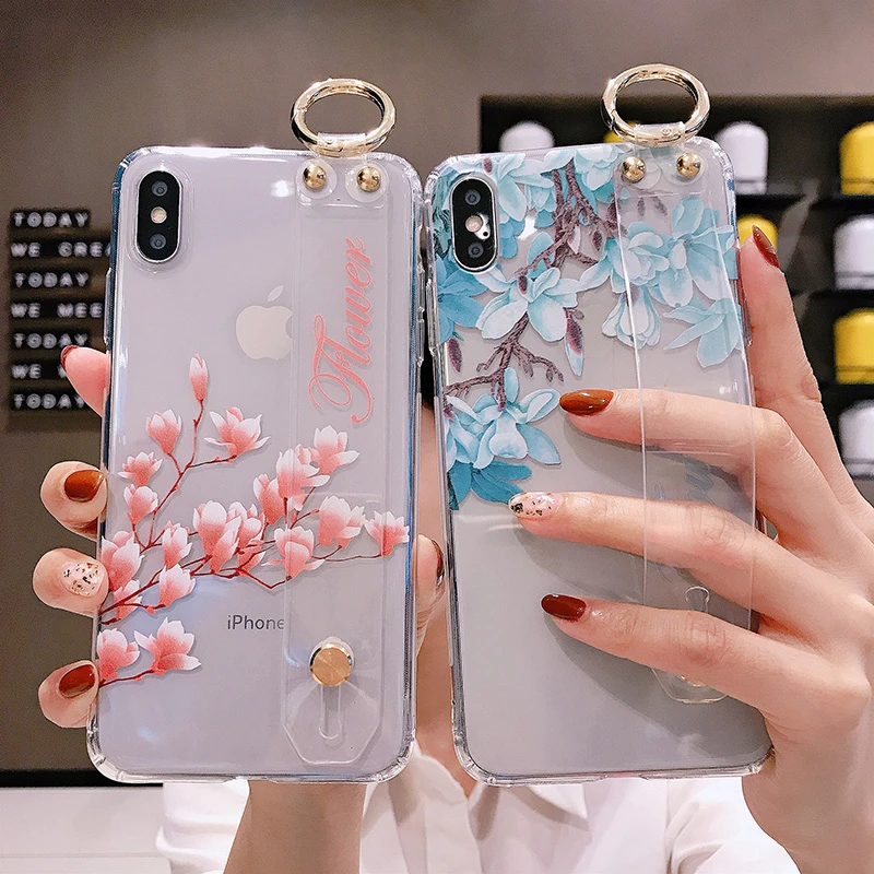 Модный чехол для телефона с цветочным рисунком iphone 12 11 PRO X Xs max XR C7 8 6 plus lear простой