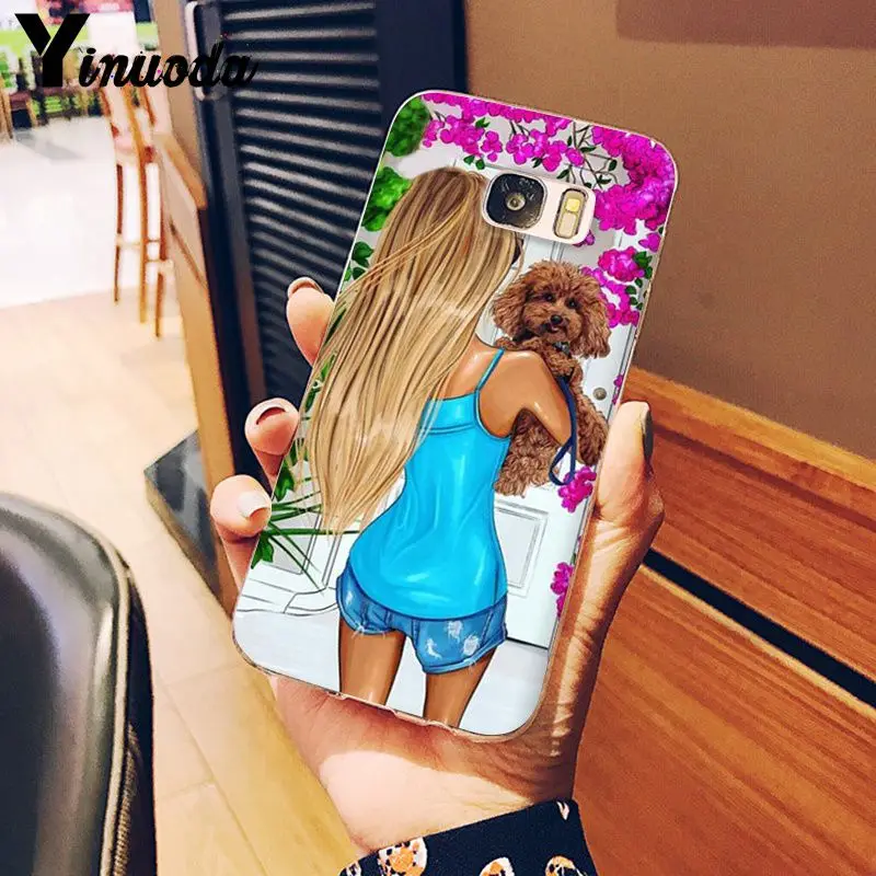 Yinuoda VOGUE Рождественская Принцесса Девушка женский Босс кофе чехол для телефона для samsung S5 S6 S6 edge S6edge Plus S7 S8 S9 Plus чехол