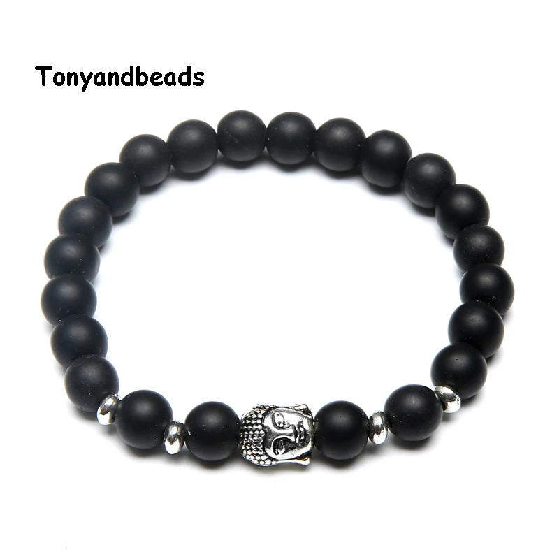 Бусы из натурального камня браслет Под Старину Серебряные буддийские Браслеты &