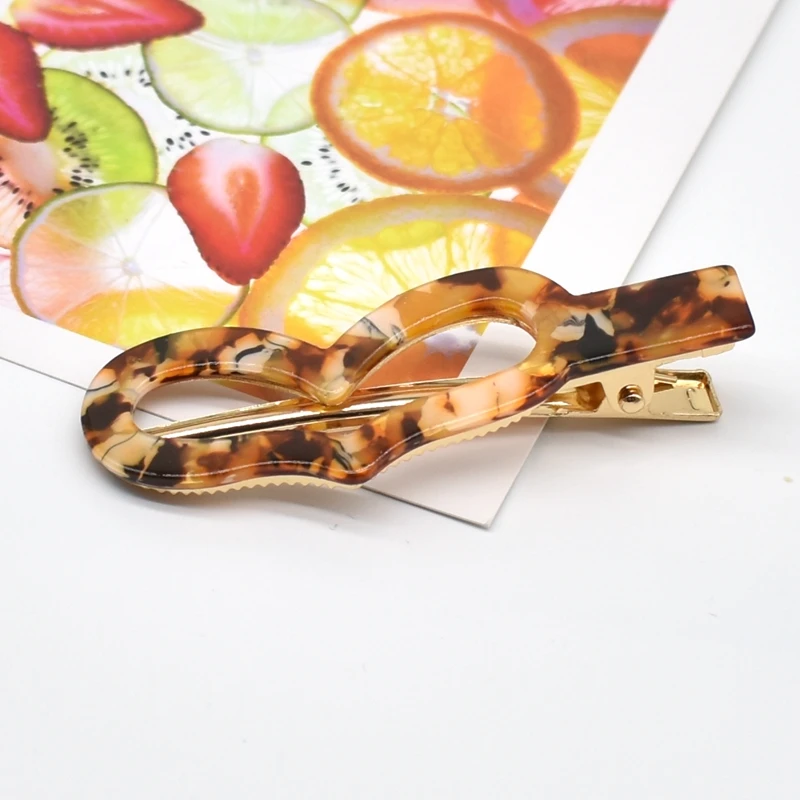 1 шт. модные корейские стильные янтарные леопардовые Акриловые зажимы для волос в