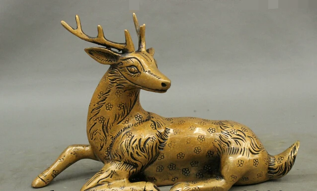 Бир 006237 10 народный Китай китайский бронзовый медный Животные Богатство