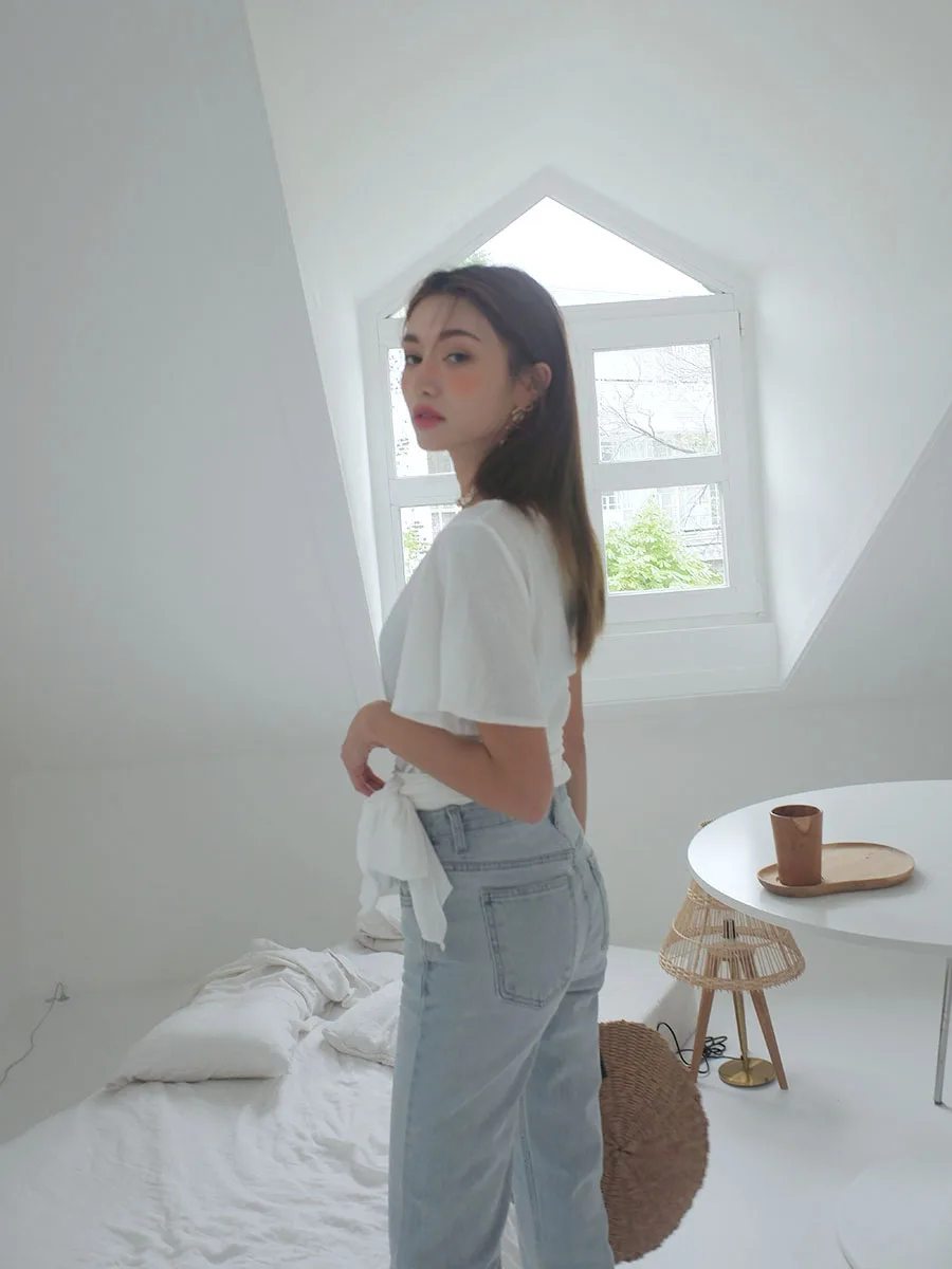 WHITNEY WANG Футболка женская 2019 летняя модная Уличная Сексуальная футболка с одним
