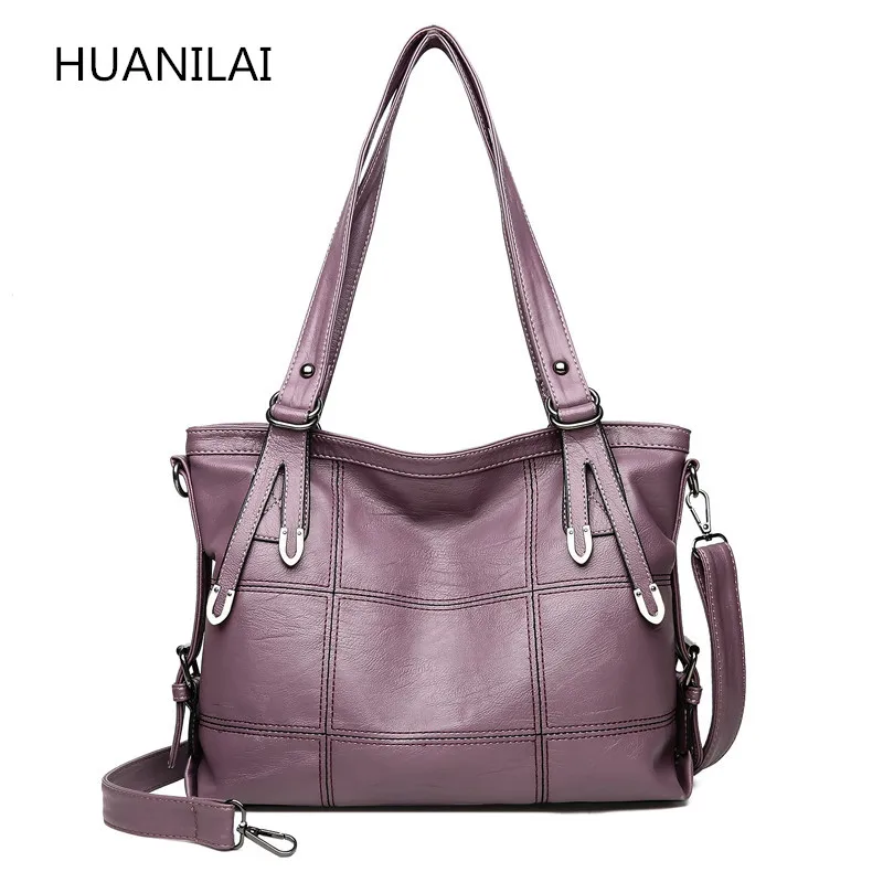 

HUANILAI Fashion Women Bag Designer Handbag Stitching PU Leather Bags For Ladies Shoulder Bags High Quality RM02