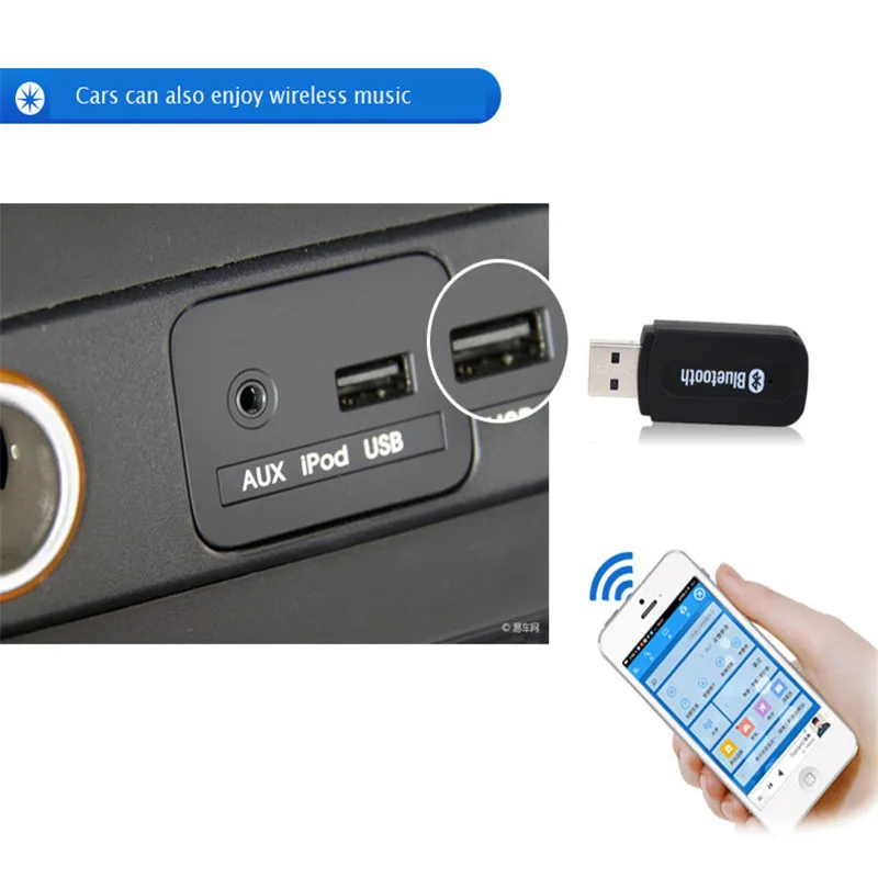 Bluetooth AUX беспроводной портативный мини музыкальный аудио приемник адаптер 3 5 мм