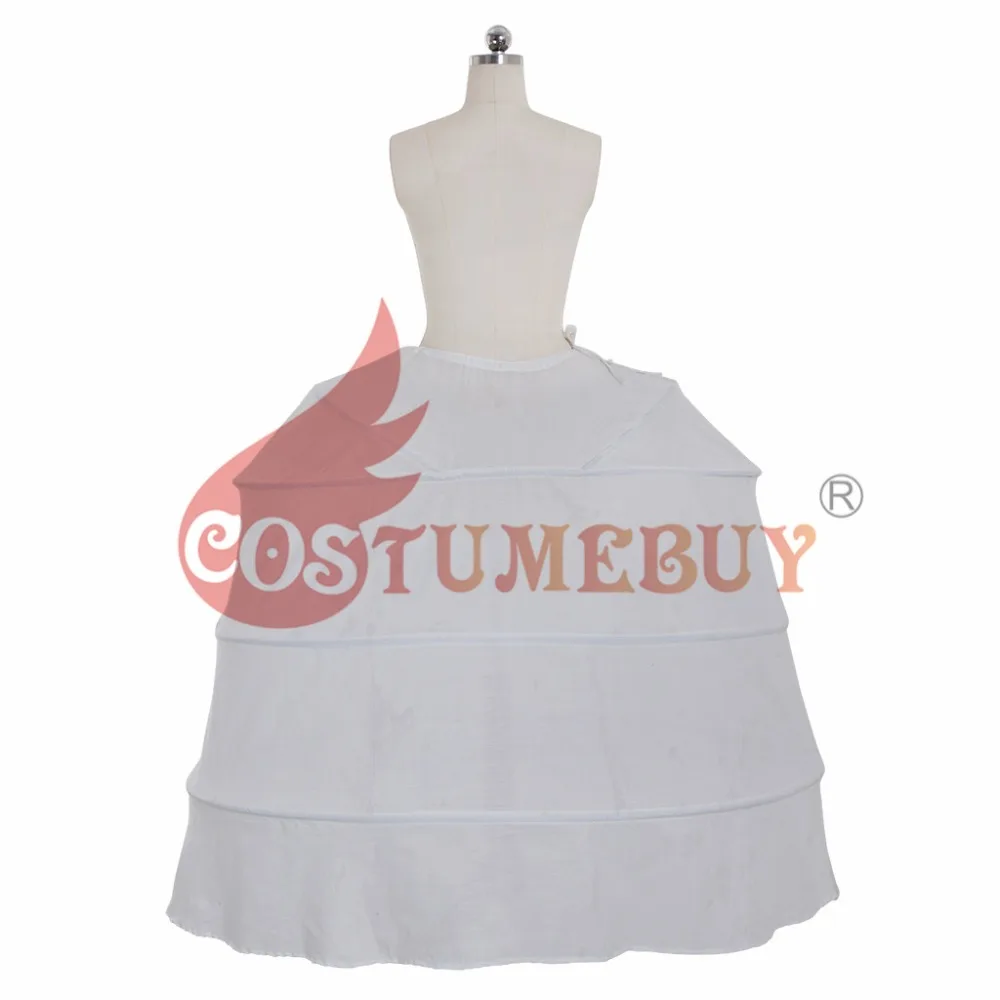 Costumebuy средневековое викторианское платье в стиле рококо платье подъюбник ПОЛНЫЙ кринолин Свадебная вечеринка нижнее белье Jupon Нижняя юбка 4 кольца