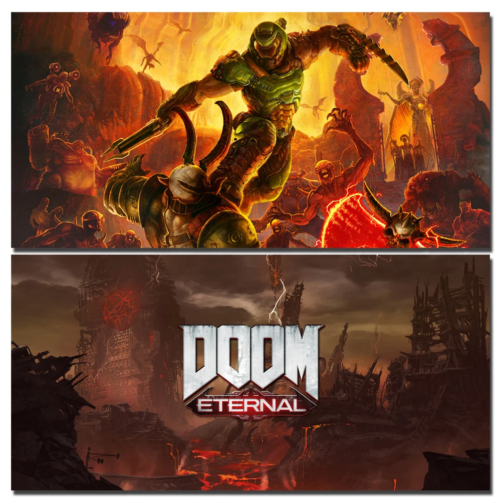 Постеры печати на холсте игра Doom вечная Картина украшение для гостиной | Дом и сад