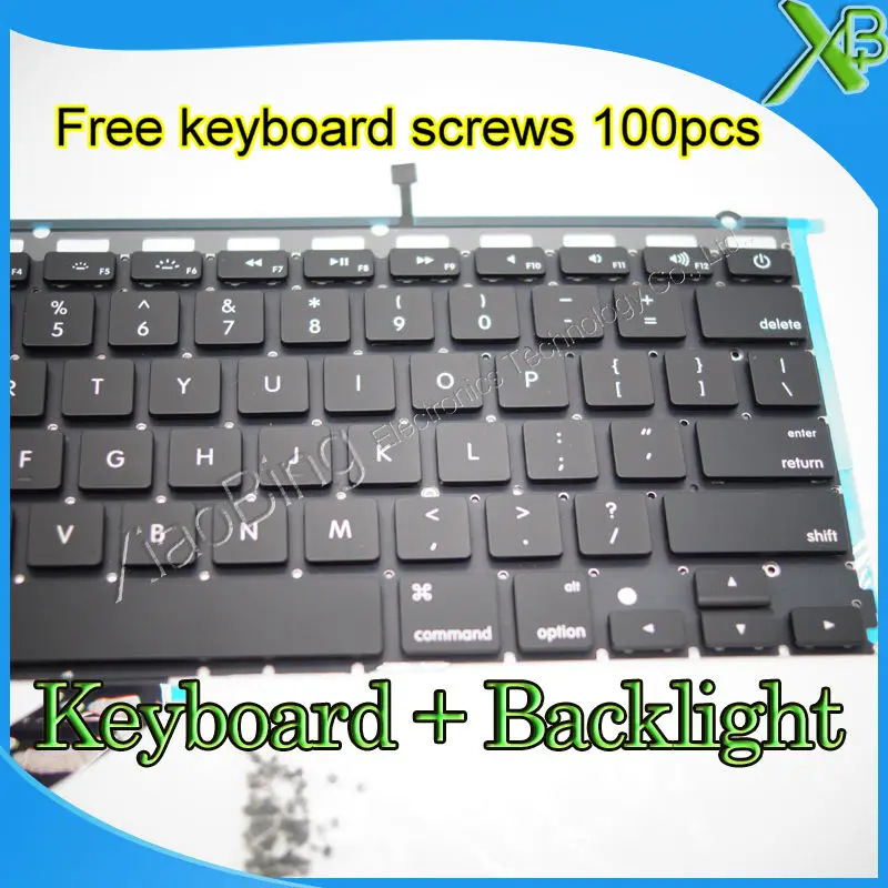 Совершенно новая английская клавиатура + Подсветка 100 шт. винтов для клавиатуры